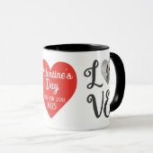 Personalisiertes Valentinstag Foto "LIEBE" Collage Tasse (VorderseiteRechts)