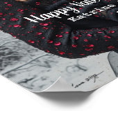 Personalisiertes Valentinstag-Foto & Name Poster (Ecke)