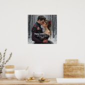 Personalisiertes Valentinstag-Foto & Name  Poster (Küche)