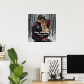 Personalisiertes Valentinstag-Foto & Name  Poster (Heimbüro)