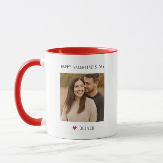 Personalisiertes Valentinstag-Foto Tasse (Links)
