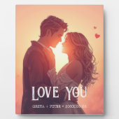 Personalisiertes Valentinstag-Geschenk Fotoplatte (Vorderseite)
