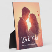 Personalisiertes Valentinstag-Geschenk Fotoplatte (Seite)