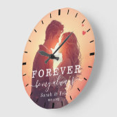 Personalisiertes Valentinstag-Geschenk Große Wanduhr (Winkel)