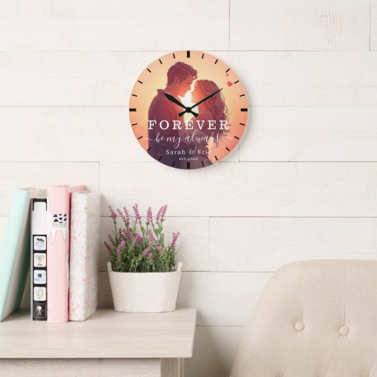 Personalisiertes Valentinstag-Geschenk Große Wanduhr (Lesesaal)