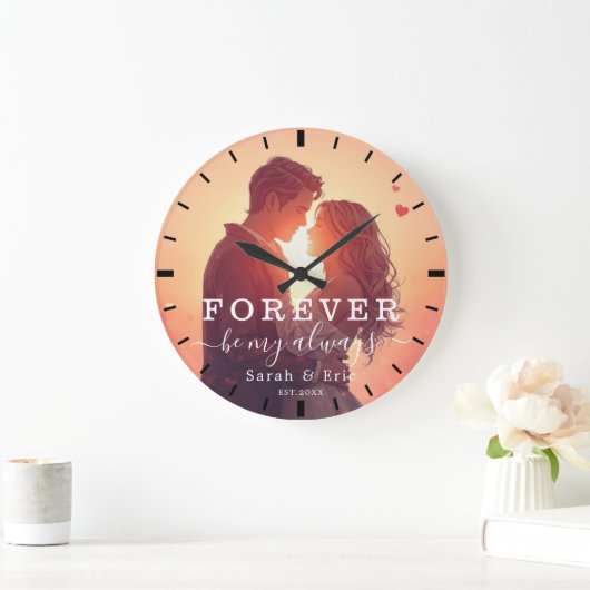 Personalisiertes Valentinstag-Geschenk Große Wanduhr (Zuhause)