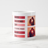Personalisiertes Valentinstag-Geschenk Jumbo-Tasse (Vorderseite)
