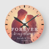 Personalisiertes Valentinstag-Geschenk Runde Wanduhr (Vorderseite)