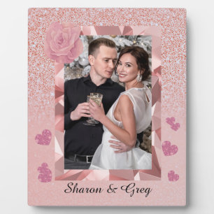 Personalisiertes Valentinstag-Paar-Foto-Schild Fotoplatte