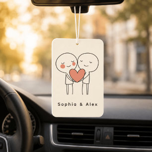 Personalisiertes Valentinstag-Paar-Matching Autolufterfrischer