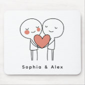 Personalisiertes Valentinstag-Paar-Mauspad Mousepad (Vorne)