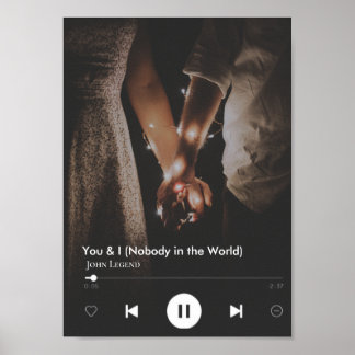 Personalisiertes Valentinstag Song Couple Foto Poster