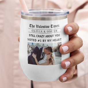 Personalisiertes Valentinstag-Zeitungsfoto