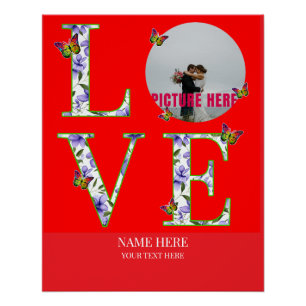 Personalisiertes Valentinstagsgeschenk für die Lie Poster