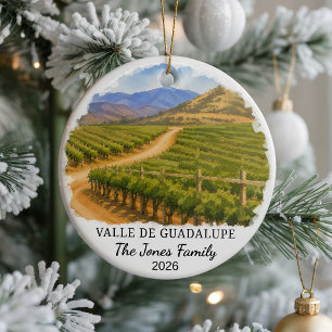 Personalisiertes Valle De Guadalupe-Keramik-Orname Keramik Ornament