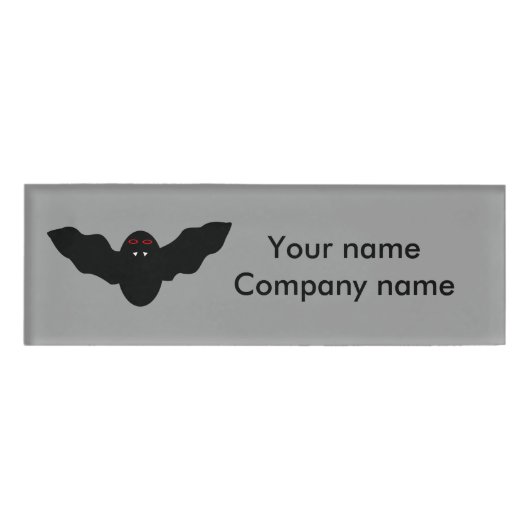 Personalisiertes Vampire-Bat zu Halloween Namenschild (Vorderseite)