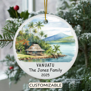 Personalisiertes Vanuatu-Ornament, Ozeanien Keramik Ornament