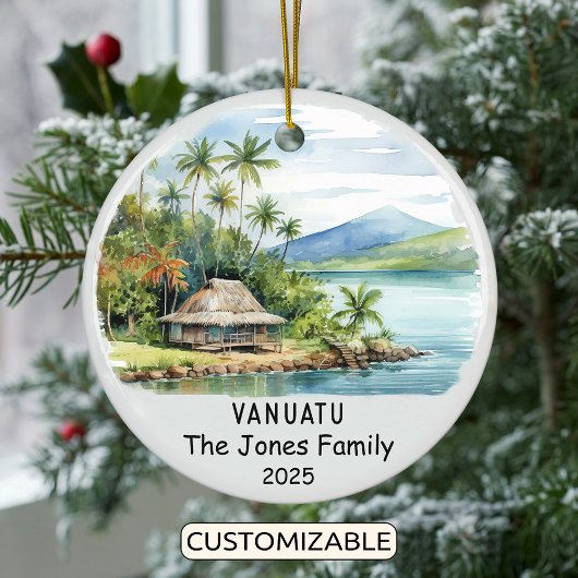 Personalisiertes Vanuatu-Ornament, Ozeanien Keramik Ornament