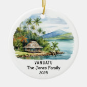 Personalisiertes Vanuatu-Ornament, Ozeanien Keramik Ornament (Vorne)