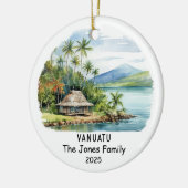 Personalisiertes Vanuatu-Ornament, Ozeanien Keramik Ornament (Links)