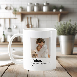 Personalisiertes Vater-Foto | Benutzerdefiniertes  Kaffeetasse