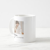 Personalisiertes Vater-Foto | Benutzerdefiniertes  Kaffeetasse (Vorderseite Links)