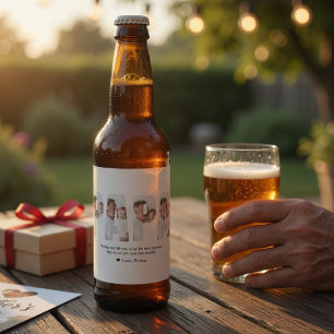 Personalisiertes Vater-Foto-Geschenk Bester Vate Bierflaschenetikett