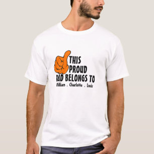 Personalisiertes Vater Shirt mit Kindernamen