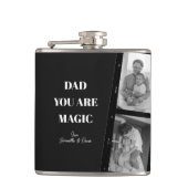 Personalisiertes "Vater Sie sind Magie" Zwei Väter Flachmann (Vorderseite)