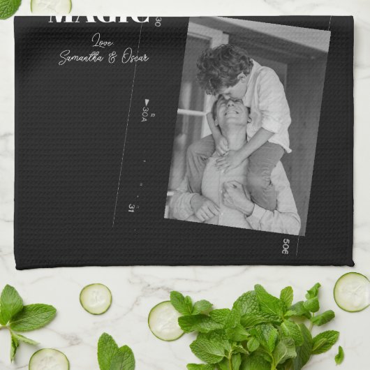 Personalisiertes "Vater Sie sind Magie" Zwei Väter Geschirrtuch (Gefaltet)