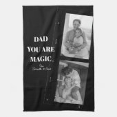 Personalisiertes "Vater Sie sind Magie" Zwei Väter Geschirrtuch (Vertikal)