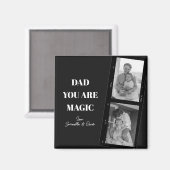 Personalisiertes "Vater Sie sind Magie" Zwei Väter Magnet (Vorderseite/Rückseite)