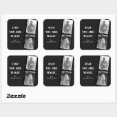 Personalisiertes "Vater Sie sind Magie" Zwei Väter Quadratischer Aufkleber (Blatt)