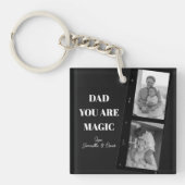 Personalisiertes "Vater Sie sind Magie" Zwei Väter Schlüsselanhänger (Vorderseite)