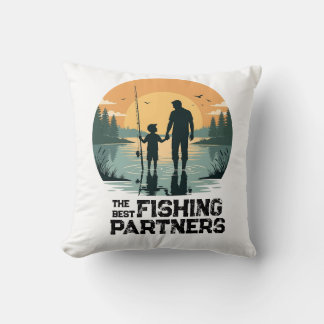 Personalisiertes Vater-und-Sohn-Anglergeschenk Kissen