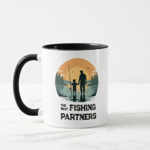 Personalisiertes Vater-und-Sohn-Anglergeschenk Tasse