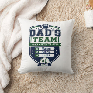 Personalisiertes Vatertag-Geschenk für Dads Team F Kissen