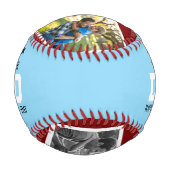 Personalisiertes Vatertags-Baseball-Foto-Geschenk Baseball (Rückseite)