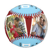 Personalisiertes Vatertags-Baseball-Foto-Geschenk Baseball (Vorderseite)