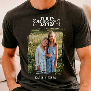 Personalisiertes Vatertags-Dad-Familienfoto T-Shirt