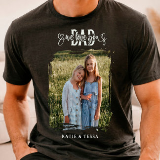 Personalisiertes Vatertags-Dad-Familienfoto T-Shirt