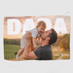 Personalisiertes Vatertags-PhotoPop-Golfhandtuch Golfhandtuch