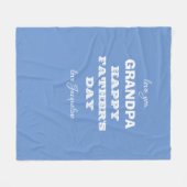 Personalisiertes Vatertagsgeschenk für Opa. beschr Fleecedecke (Vorderseite (Horizontal))