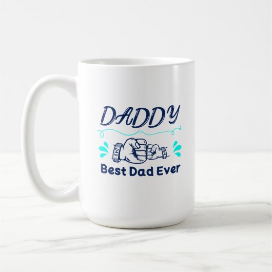 Personalisiertes Vatertagsgeschenk Papa Kaffeetasse (Links)