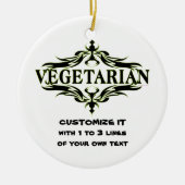 Personalisiertes Vegetarisch Keramik Ornament (Vorne)
