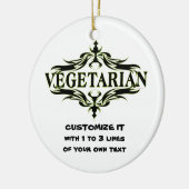Personalisiertes Vegetarisch Keramik Ornament (Links)