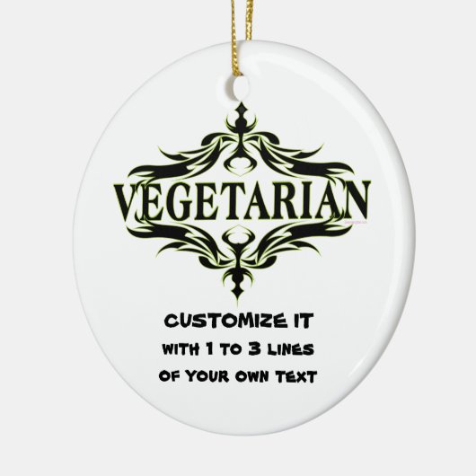 Personalisiertes Vegetarisch Keramik Ornament (Links)