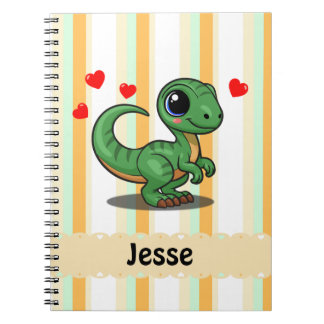 Personalisiertes Velociraptor-Dinosaurier-Notizbuc Notizblock