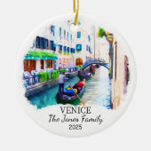 Personalisiertes Venedig-Ornament, Italien Keramik Ornament (Vorne)