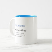 Personalisiertes verarbeitendes Blau Zweifarbige Tasse (Vorderseite Links)